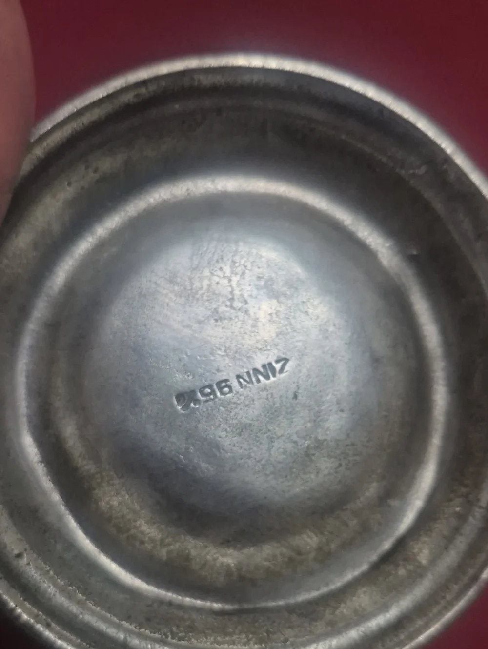 Unusual Tankard Style Pewter Candle Holder